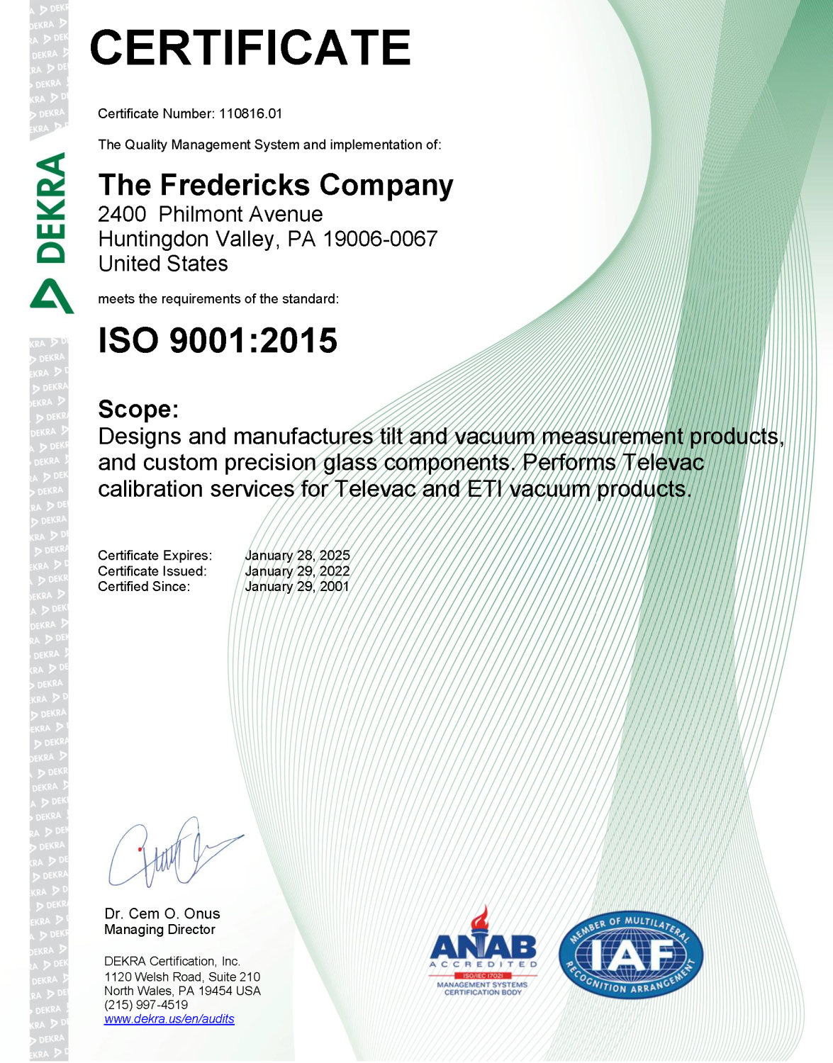 The-Fredericks-Company-9001-2015-Certificate-Exp-January-28-2025