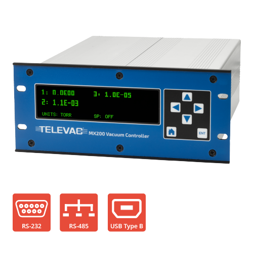 1E-11 ~ 10,000 토르의 전체 진공 범위를 제공하는 모듈식 진공 컨트롤러